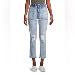 DRIFTWOOD Light Wash Distressed High-Rise Jeans